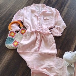 Alex Mill Tie Waist LINEN Jumpsuit  100% Linen